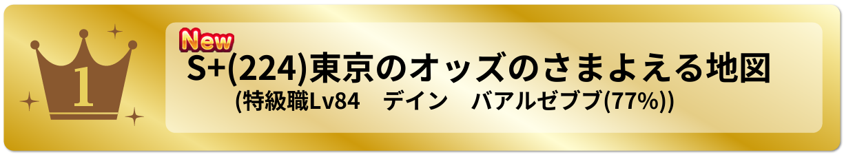 東京のオッズのさまよえる地図