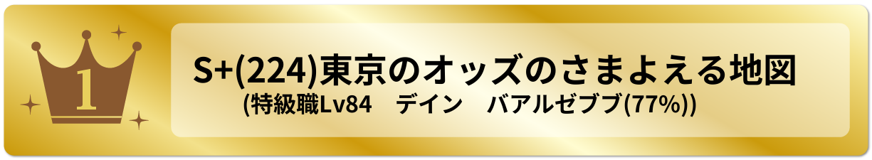東京のオッズのさまよえる地図